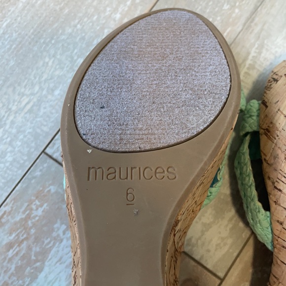 Teal Cork Wedges - Picture 8 of 8